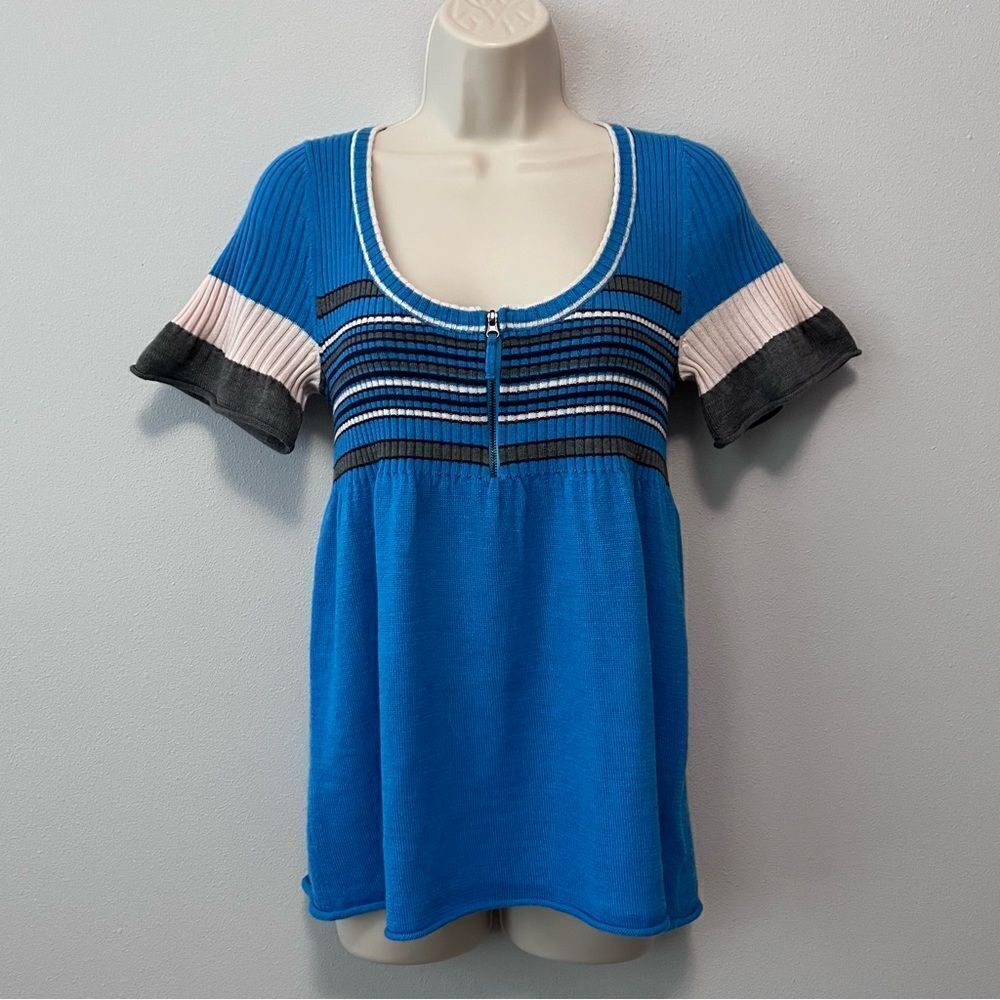 Free People Wool Blend Babydoll Ribbed Sweater Size M